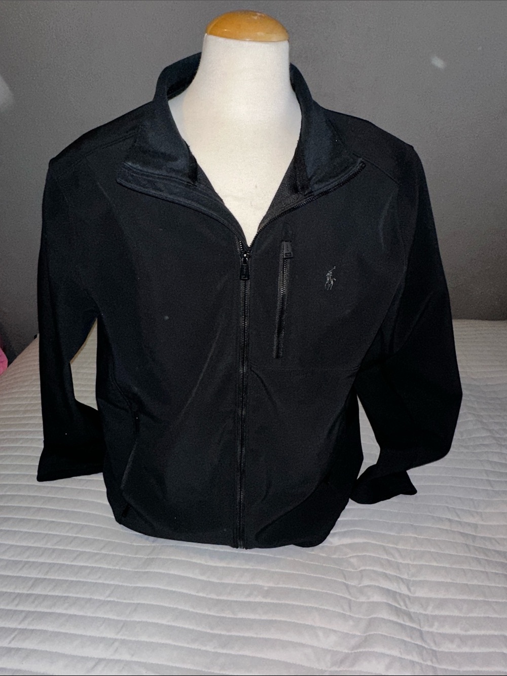 Ralph Lauren Black Full-Zip Softshell Windbreaker